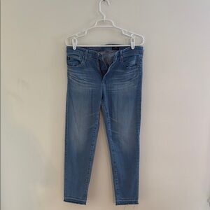 Ag Adriano Goldschmied Blue Ankle Cropped Jeans